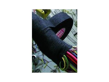 TESA Páska textilná 25mmX25m - čierna /chlpatá