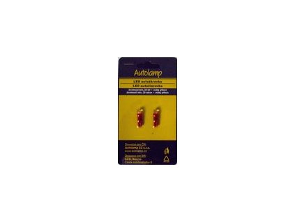 AUTOLAMP LED 12V (W1,2W) W2x4,6d červená 2ks