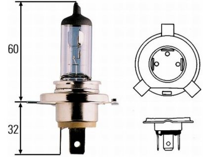 Hella Žiarovka H4 LL 12V 60/55W P43T