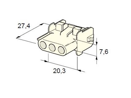MTA Samica - obal 3-cestný - silon /12.01200/