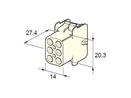 MTA Samica - obal 6-cestný - silon /12.01200/