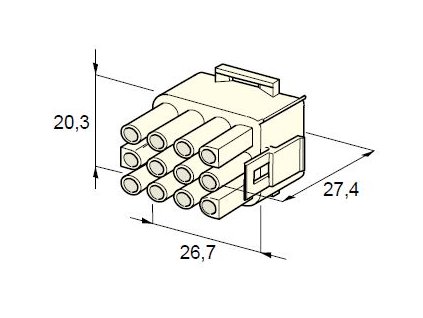 MTA Samec - obal 12-cestný - silon /12.01210/