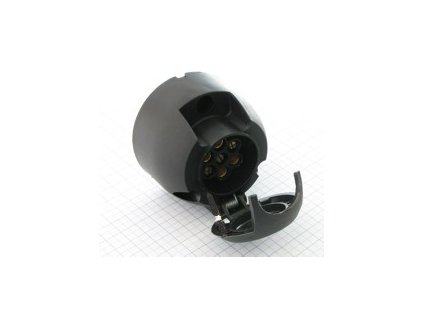 Erich Jaeger Zásuvka 12V/7pólov-okruhla,plast-bez vyp. hml. svetla