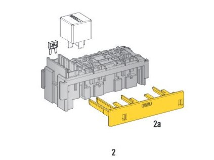 MTA Modul - 4 MINInožových poistiek+2 MINI relé