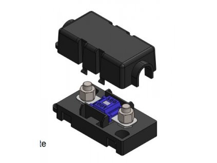 Súčasťou držiaka sú dve skrutky. Vhodný pre plieškové poistky i pre poistky MIDI. Rozmer základne 50 x 27,5 mm, osová vzdialenosť skrutiek 30 mm.
