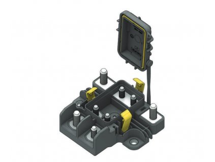 Skrinka obsahuje telo + kryt , vhodné pre  2 MEGA poistky. Vhodné pre veľmi vysoké prúdy.