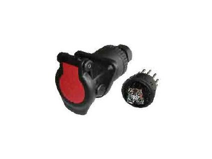 Zásuvka 15-pól 24V, ISO 12098, krimpovacie kontakty AMP kompatibilné, priamy vývod kábla .