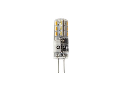 Napätie:12V Prúd:125mA Výkon:1,5W Pätica:G4 Rozmer:23x32mm Životnosť:15.000h Tvar a prevedenie: EAN:5901752712744  Energetická trieda:A Svetelný tok lm:100 Index farebného podania RA: Uhol vyžarovania:360