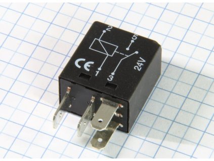 Relelé 4-kontaktné, 2x 6,3mm a 2x 4,8mm. Možné doobjednať držiak - modul č.01.01480 a 01.01560