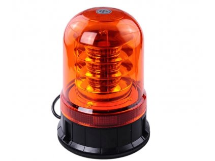 LED maják pre  napätie 12V-24V Polykarbonátový nerozbitný kryt Krytie: IP66 Rozsah pracovných teplôt: -30C až +50C Rozmer výška x priemer: 190x140mm Maximálna konštrukčná rýchlosť:130km/hod Prepínač svetelných modov pod krytom Homologace: R10 a R65 Upevnenie na tri montážne otvory  mikrospínačom umiestneným pod krytom sa prepínajú nasledujúce réžimy svietenia: * rotujúce svetlo * rovnomerne blikajúce svetlo * osem krátkych zábleskov * vypnutie majáku