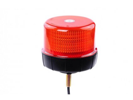 LED maják pre  napätie12V-24V Polykarbonátový nerozbitný kryt Krytie: IP66 Rozsah pracovných teplôt: -30C až +50C Maximálna konštrukčná rýchlosť:110km/hod. Rozmer výška x priemer: 142x120mm (Vrátane skrutky) Pripevnenie na skrutku M12 Homologace: R10 a R65  Spínačom na zapalovačovom konektore sa prepínajú následujúce režimy svietenia: 1/ rotujúce svetlo 2/ rovnomerne blikajúce svetlo 3/ osem krátkych zábleskov 4/ vypnutie majáku