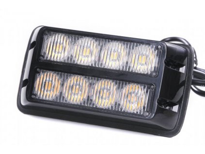LED výstražné svetlo pre napätie 12V-24V Osadenie: 8x3W LED 14 svetelných módov Krytie: IP67 Rozsah pracovných teplôt: -30°C až + 50C Rozmer šírka x hĺbka x výška: 132 x 30 x 66mm Upevnenie na štyri montážne otvory Homologizácia: R10 a R65 zapojenie: červený vodič ... plus čierny vodič ... mínus žltý vodič ... prepínanie módov (spojením s červeným vodičom po dobu jednej sekundy)