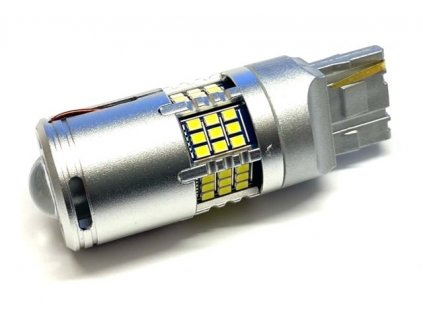 LED nezávislá na polarite chipy trvale chladené ventilátorom odber prúdu pri 13,8V: 1,8A (24,8W) svetelný tok 3000lm (žárovka P21W má svetelný tok 460 lm) farba svetla: 6000k priemer banky 20,5mm dĺžka 59mm  Riadiaca jednotka nehlási závadu na žiarovke pri vozidlách so systémom kontroly vypálenej žiarovky Cena za 1 kus  Zákaz používania na ver. komunikáciách (žiarovka nie je  určená pre vonkajšie osvetlenie vozidiel