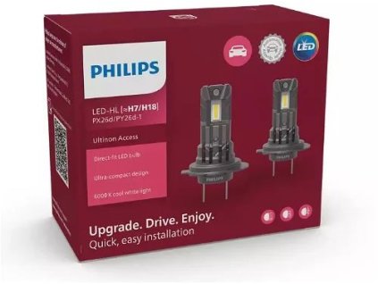 LED autožárovky Philips sú ideálnou náhradou za obyčajné žiarovky. Abyste dobre vybrali, je potrebné sa pozrieť na tvar pätice. Táto LED autožiarovka sa môže pochváliť päticou PX26d typu H7. Fungujú s napätím 12-24 V, takže sú vhodné pre osobná aj nákladné automobily. Ich svetelný tok 2500 lm zaišťuje číre a žiarivé osvetlenie vašeho auta. Autožiarovka je určená hlavne na predné svetlá. LED autožárovky Philips sa hodia len pre Off Road účely, pri nich oceníte ich perfektné osvetlenie terénu a okolia, čo vám umožňuje vidieť prekážky lepšie ako s obyčajnými žiarovkami. Zákaz požívania na verejných komunikáciách, pretože na to nemajú oficiálne povolenie. Pokiaľ ich tam však použijete, riskujete pokutu. U LED autožiaroviek sa cení ich vysoký výkon 16 W pri minimálnej spotrebe energie. K ich typickým vlastnostiam patrí dlhá životnosť, v tomto prípade môžete počítať s 1500 h. Ponúkaná varianta sa chváli chromatičnosťou s hodnotou 6000 K. Jej svetlo je teda  v neutrálnom tóne. V balení nájdete 2 ks.  Významné funkcie LED autožárovky PHILIPS LED H7/H18 12V 16W  Ultinon Access 2500 2ks      LED autožiarovky Philips majú dlhšiu životnosť oproti obyčajným žiarovkám     Pätica PX26d     Ku svojmu fungovaniu využívajú napätie s hodnotou 12 V      Umiestnenie: predné svetlá     LED autožiarovka typu H4     Vďaka svetelnému toku 2500 lm oslnivo žiaři a zaišťuje dobrú viditeľnosť     Výrobca udává výkon 16 W     LED autožiarovky Philips sú typické tím, že vydrží až 1500 h     Oceníte chromatičnosť s hodnotou 6000 K     Obsah balenia je 2 ks