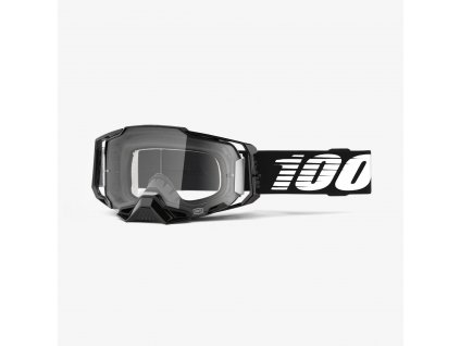 Brýle 100% ARMEGA Goggle Black - Clear Lens