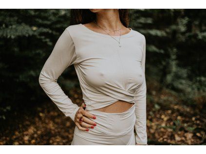 Crop top s rukávy