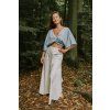 Wrap Crop Top sky blue