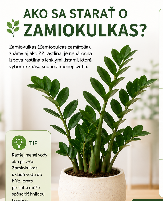 Zamioculcas. Menej je viac!