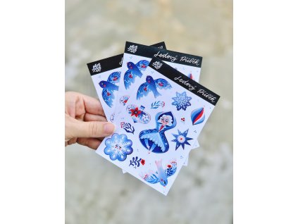 Ledový příběh - arch samolepek A6