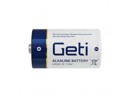 Alkalická baterie D (R20) GETI (Deramax) 2ks v blistru
