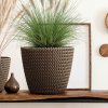 PROSPERPLAST Květináč SPLOFY ECO WOOD bílý  DSP130W-S449W