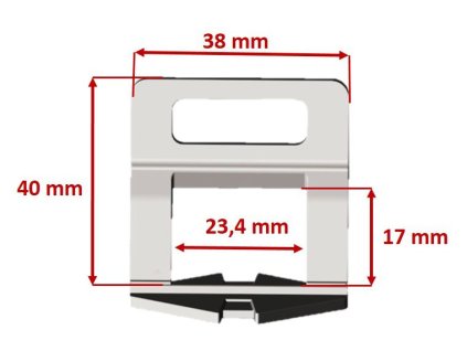 Tile Leveling Clips 3–12 mm – Joint Width 1–3 mm - 1