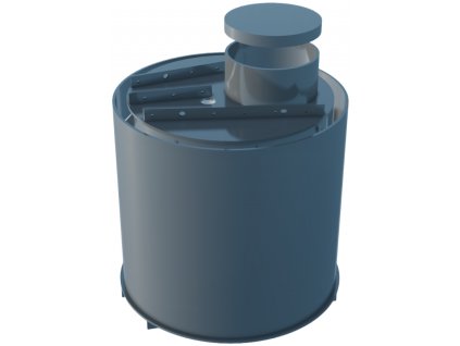 Plastový 3 komorový, tříkomorový septik s filtrací odpadní vody pojezdový, pro obetonování, do míst se spodní vodou a jílem 2 m3, 2 000 litrů a