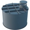 Plastový 3 komorový, tříkomorový septik s filtrací odpadní vody samonosný pro obsyp zeminou 6 m3, 6 000 litrů a