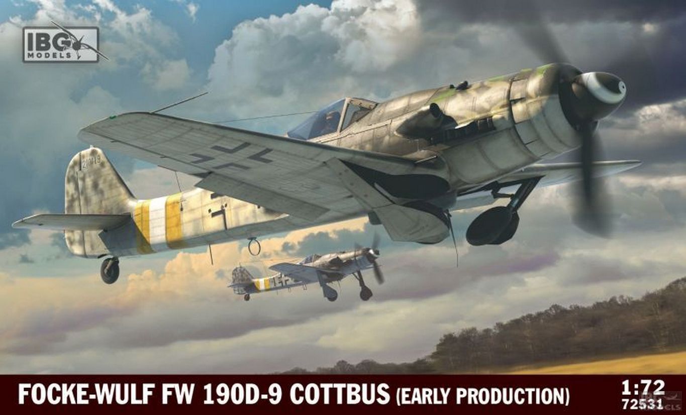 Pohled do krabiček Fw 190D-9 Cottbus (Early production) a Fw 190D-15 Torpedo Bomber IBG Models 1:72