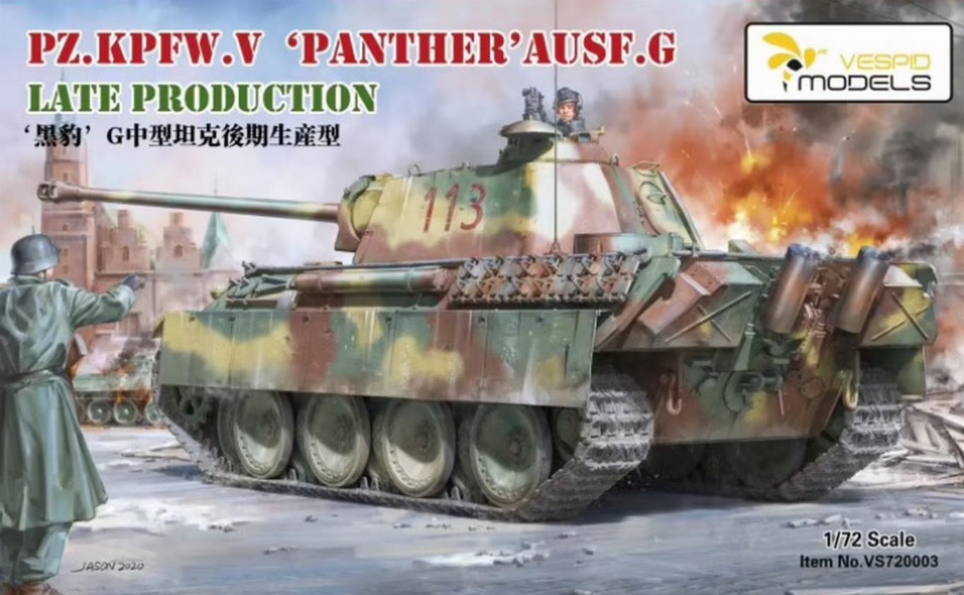 Pohled do krabičky Pz.Kpfw. V 'Panther' Ausf. G 1:72 Vespid Models