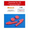 74813 1/48 Henschel Hs 129 wheel bay plugs (for Hasegawa, MN Hobby, Hobby 2000) 40 2270
