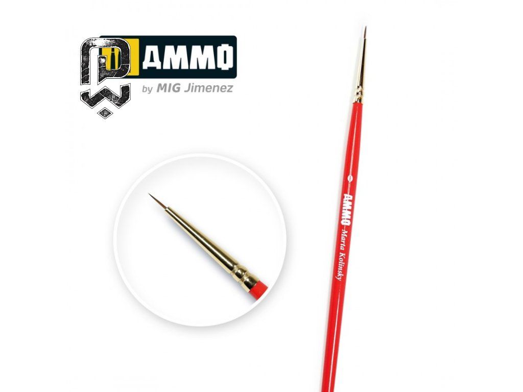 Prémiové modelárske štetce AMMO by MIG na detailné maľovanie