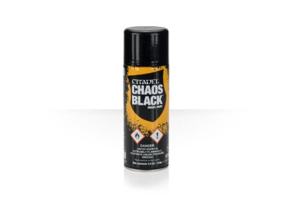 citadel spray chaos black zakladova barva na figurky ve spreji