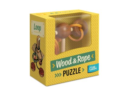 Dřevěný provázkový hlavolam - Smyčka