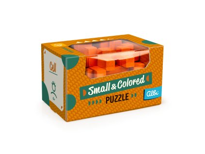 Malý barevný dřevěný hlavolam - Klec