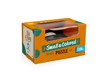 Malý barevný dřevěný hlavolam - Yin a Yang