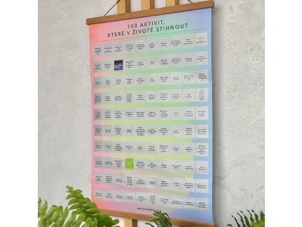 Stírací plakát - 100 aktivit, které v životě stihnout