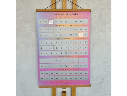 Stírací plakát - 100 aktivit pro páry