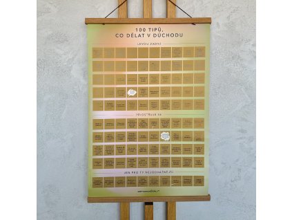 Stírací plakát - 100 tipů, co dělat v důchodu