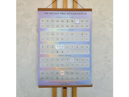 Stírací plakát - 100 aktivit pro novomanžele