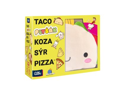 Taco, plyšák, koza, sýr, pizza