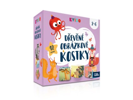 Kvído - Dřevěné obrázkové kostky