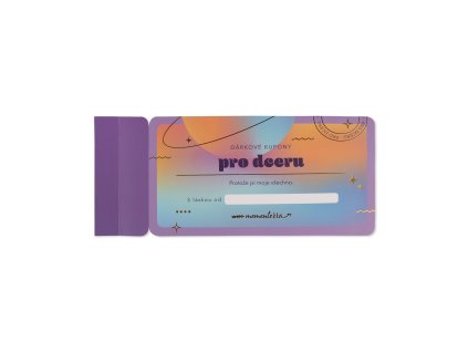 Dárkové kupony pro dceru