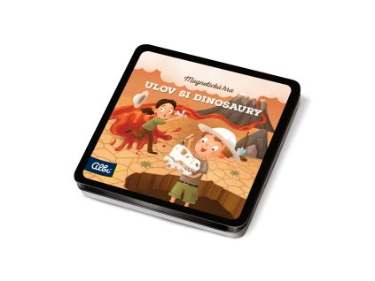 Magnetická hra na cesty - Ulov si dinosaury