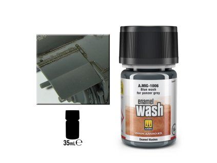 Modrý wash pre Panzer Grey