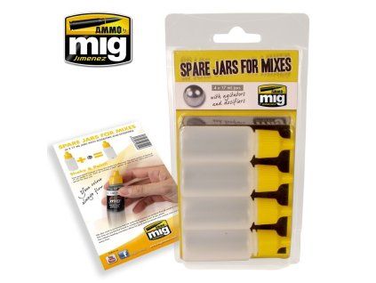 Spare Jars for Mixes – 4× 17 ml Containers with Mixing Agitator and Dosifier