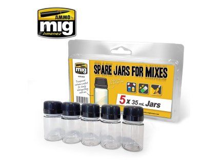 Spare Big Jars for Paint Mixing and Storage (5 × 35 ml)