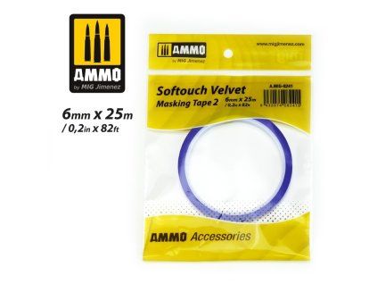 Softouch Velvet Masking Tape 2 (6mm x 25M)