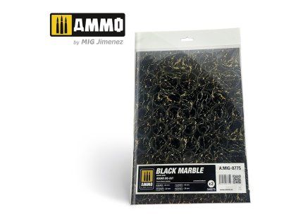 Black Marble. Round Die-cut for Bases for Wargames - 2 pcs.