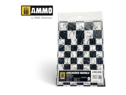 Checkered Marble. Round Die-cut for Bases for Wargames - 2 pcs.